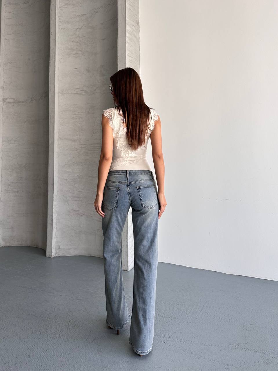 Orta Bel Straight Fit Jean Mavi